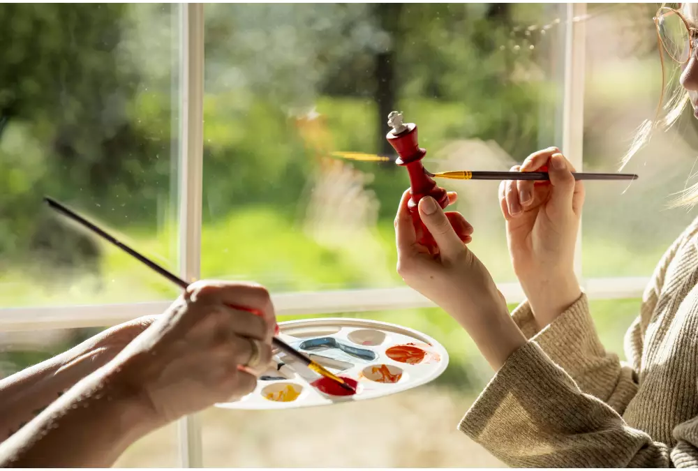 Surowe figury szachowe nr 5 do samodzielnego malowania - szachy DIY artystyczne